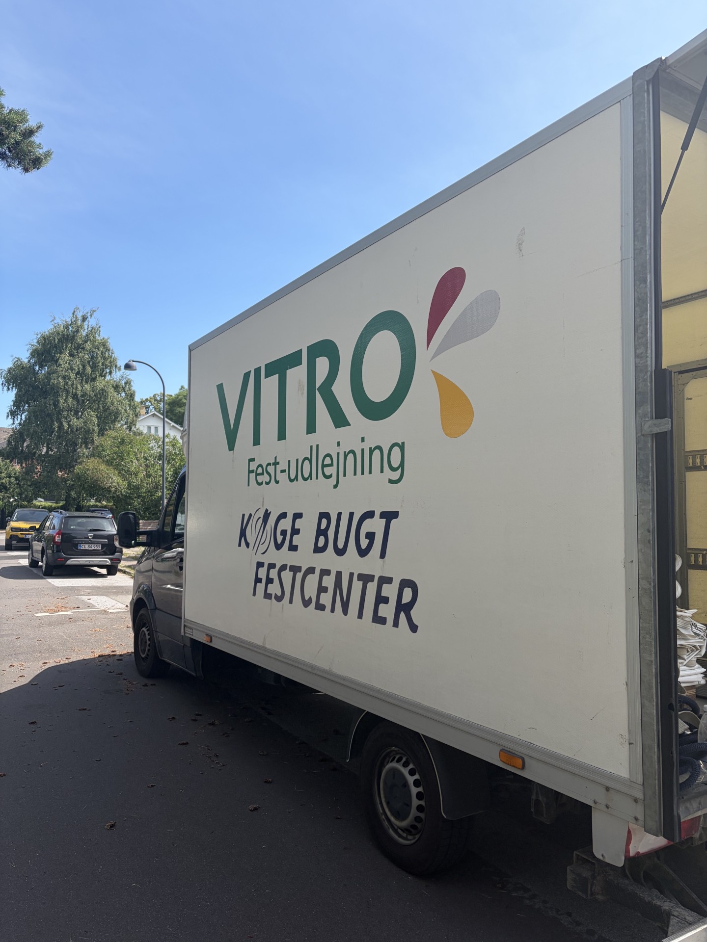 Vitro varebil til levering af telte og udlejningsudstyr på Sjælland